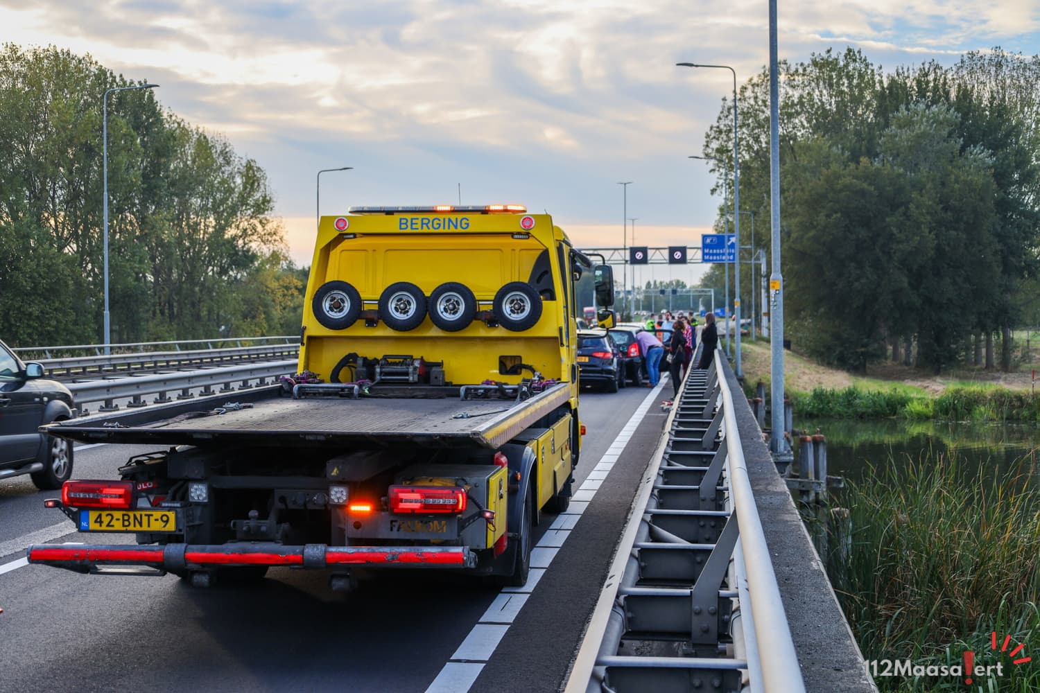Meerdere voertuigen betrokken bij ongeval op de A20
