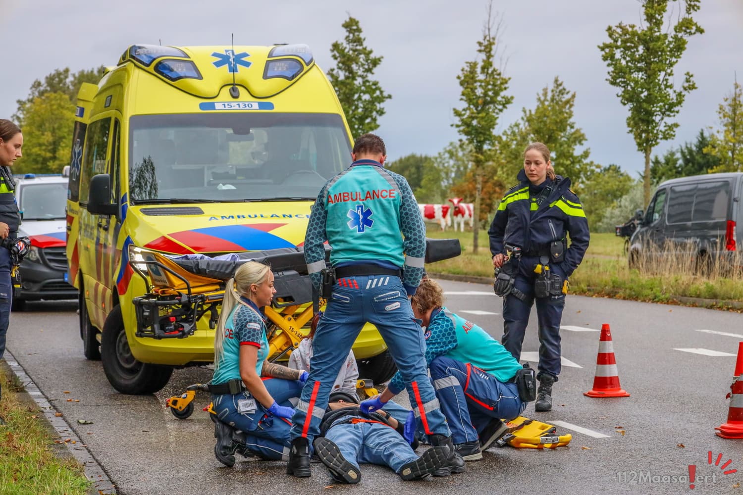 Scooterbestuurder gewond na eenzijdig ongeval op de Westlandseweg in Maassluis