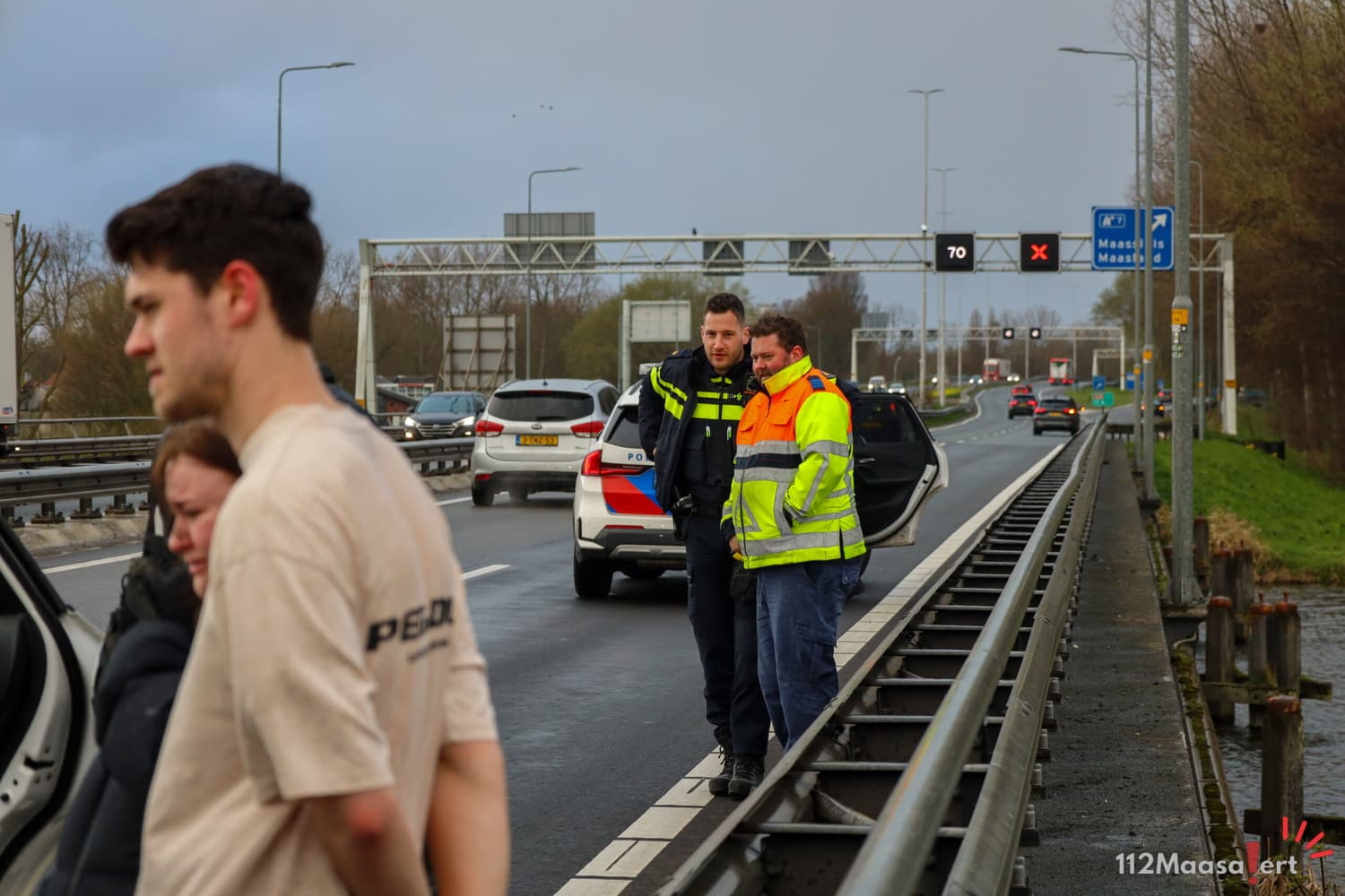 Tweezijdig ongeval op A20 bij Maasland zorgt voor vertraging