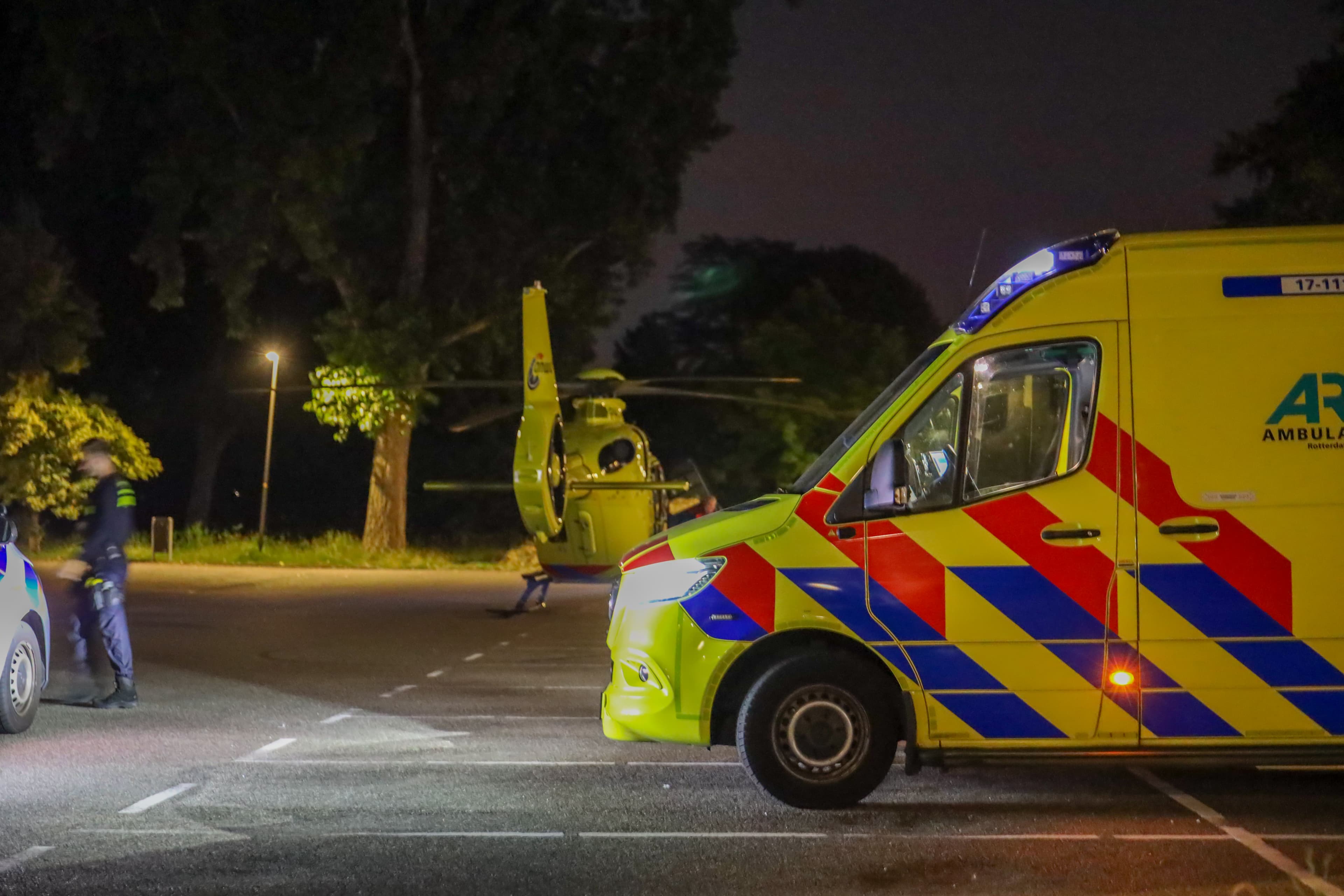 Traumahelikopter ingezet na ernstige tewaterraking aan de Westgaag in Maasland