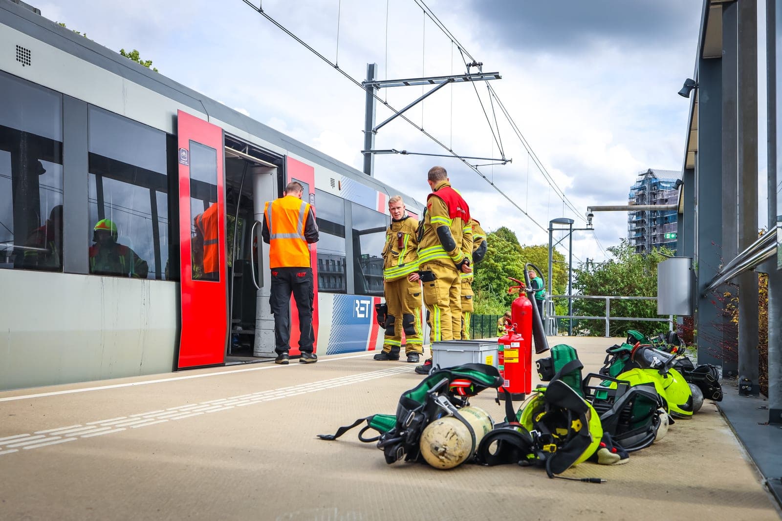 Brand in metro bij metrostation Maassluis Centrum