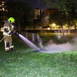 Kleine buitenbrand in Oleanderpark Maassluis vermoedelijk aangestoken