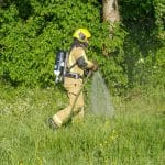 Kleine brand in bosschage aan Coldenhovelaan in Maasdijk snel onder controle